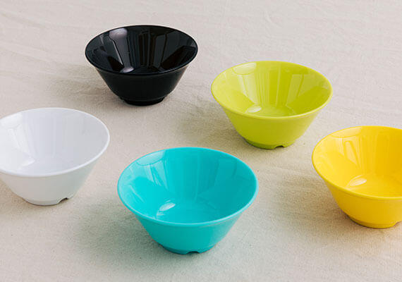 Reusable plastic food bowls