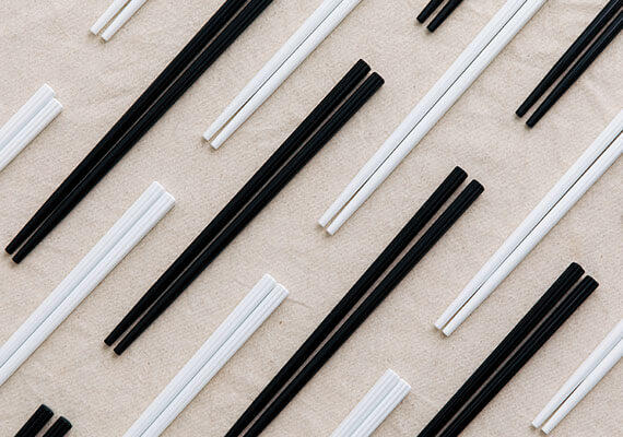 Reusable plastic chopsticks